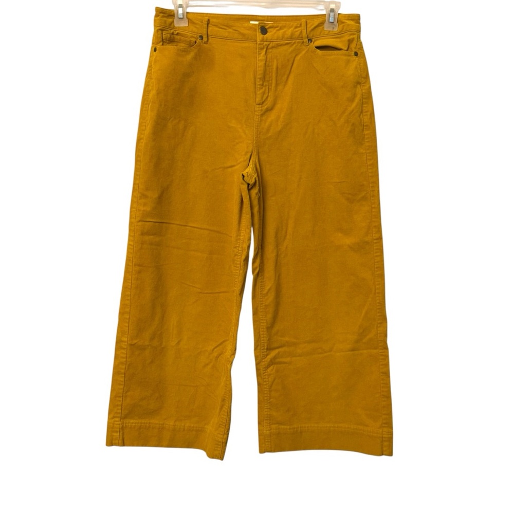 Ann Mashburn Corduroy Cropped Pants Gold